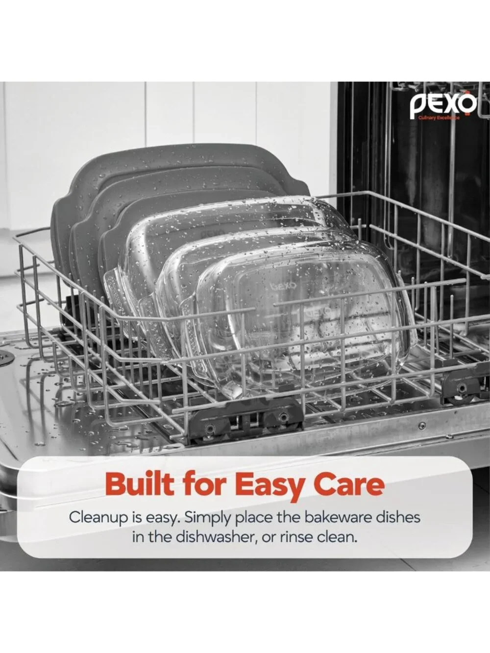 6-Piece Glass Baking Dish Set with Lids, Stackable Casserole Dishes, Oven Safe